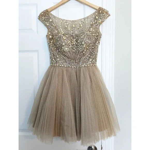 short gold sherri hill dress Sherri Hill Dress 57268